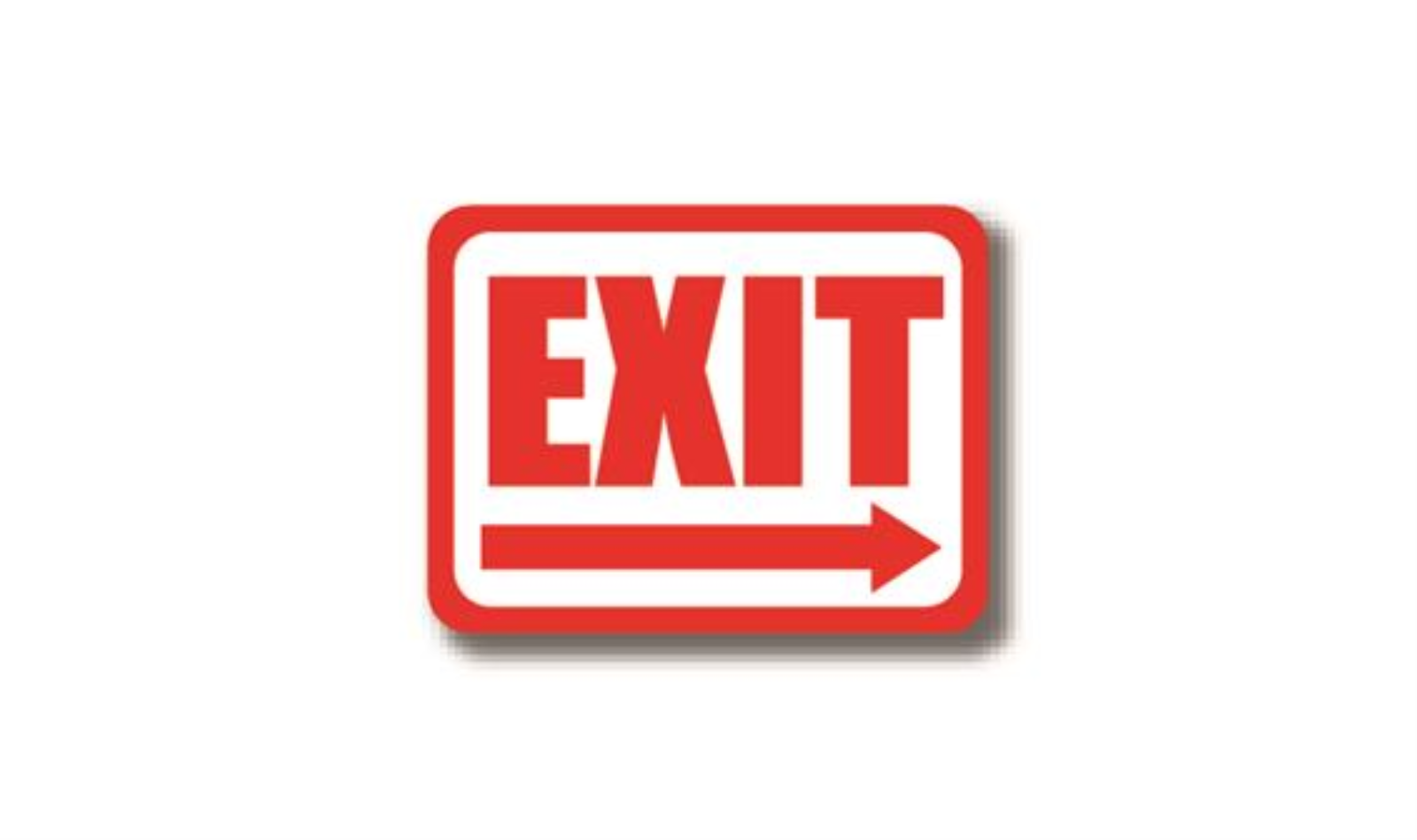 50" x 32" RECTANGLE SIGNS -  Rectangle Sign - Exit - LS-SIGN 1600 #0305 -UEN