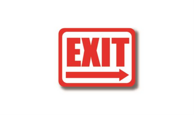 12" x 12" RECTANGLE SIGNS - Rectangle Sign - Exit - LS-SIGN 144 #7001 -UEN
