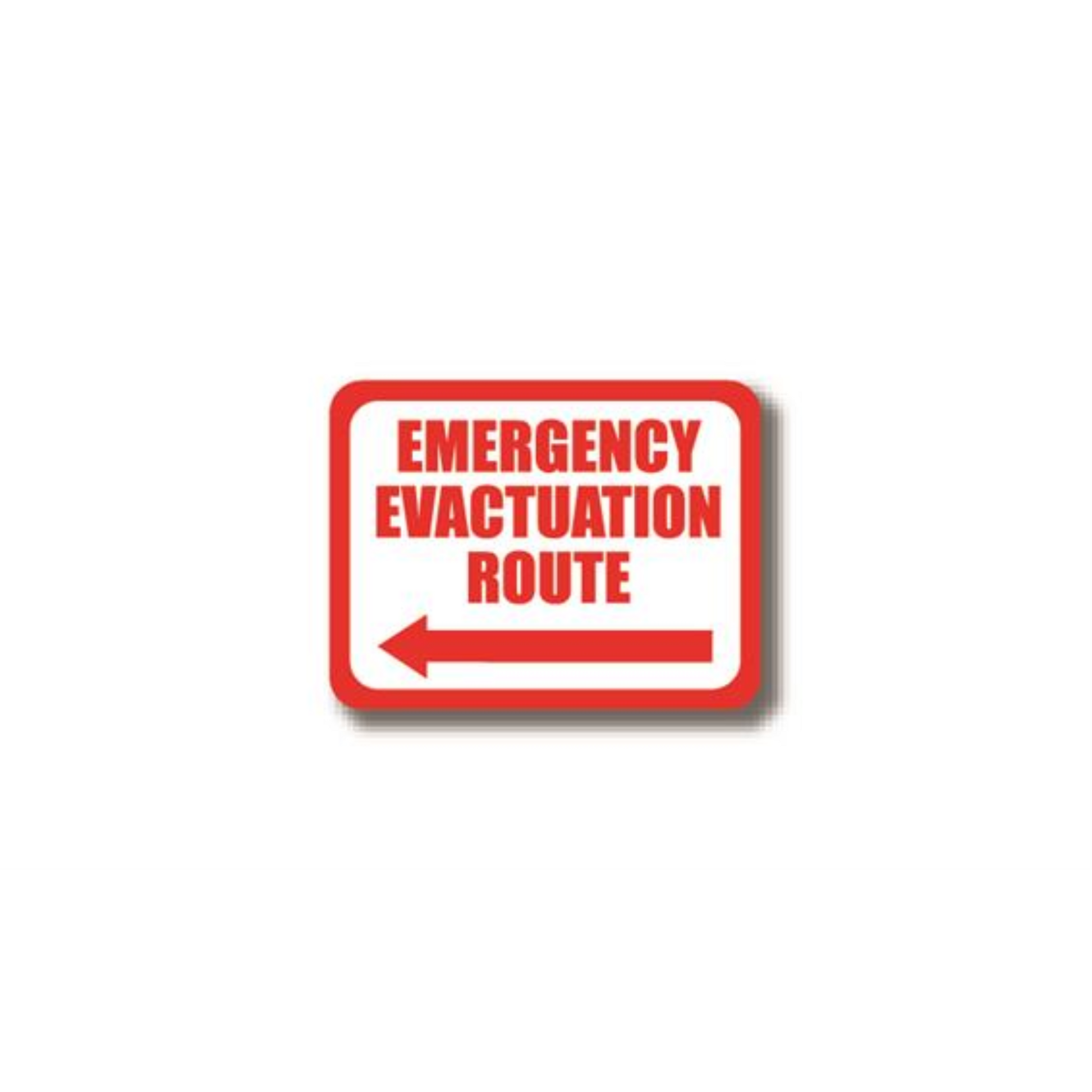 50" x 32" RECTANGLE SIGNS -  Rectangle Sign - Emergency Evacuation Route - LS-SIGN 1600 #0310 -UEN