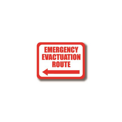 12" x 12" RECTANGLE SIGNS - Rectangle Sign - Emergency Evacuation Route - LS-SIGN 144 #7002 -UEN