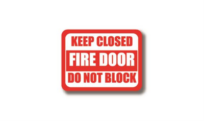 24" x 18" RECTANGLE SIGNS - Rectangle Sign - Keep Closed Fire Door Do Not Block - DSV-SIGN 432 #0317 -UEN