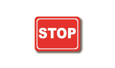 36" x 27" RECTANGLE SIGNS - Rectangle Sign - Stop - LS-SIGN 972 #0324 -UEN