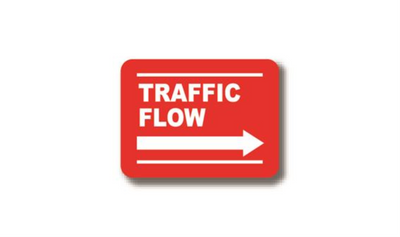 24" x 18" RECTANGLE SIGNS - Rectangle Sign - Traffic Flow - LS-SIGN 432 #0327 -UEN