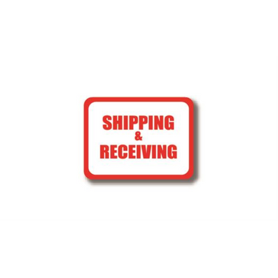50" x 32" RECTANGLE SIGNS - Rectangle Sign - Shipping & Receiving (No Arrow) - LS-SIGN 1600 #0345X -UEN