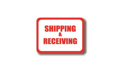 24" x 18" RECTANGLE SIGNS - Rectangle Sign - Shipping & Receiving (No Arrow) - DSV-SIGN 432 #0342X -UEN