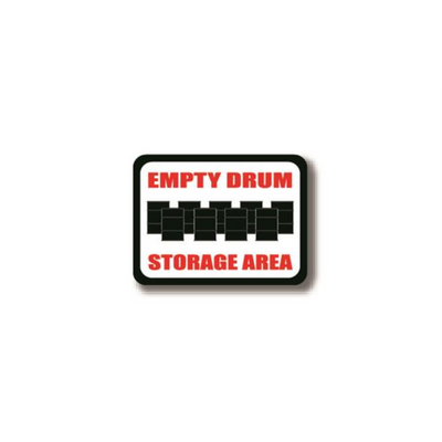 24" x 18" RECTANGLE SIGNS -  Rectangle Sign - Empty Drum Storage Area - DSV-SIGN 432 #0347 -UEN