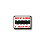 50" x 32" RECTANGLE SIGNS -  Rectangle Sign - Empty Drum Storage Area - DSV-SIGN 1600 #0350 -UEN