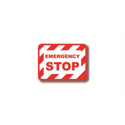12" x 12" RECTANGLE SIGNS -  Rectangle Sign - Emergency Stop - DSV-SIGN 144 #7016 -UEN