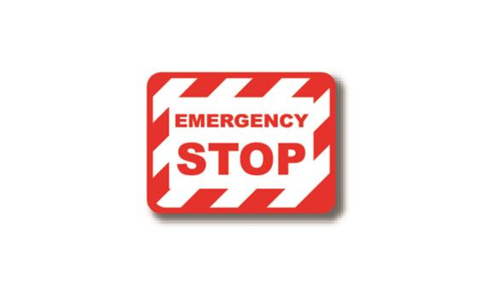 30" x 21" RECTANGLE SIGNS -  Rectangle Sign - Emergency Stop - LS-SIGN 630 #0363 -UEN