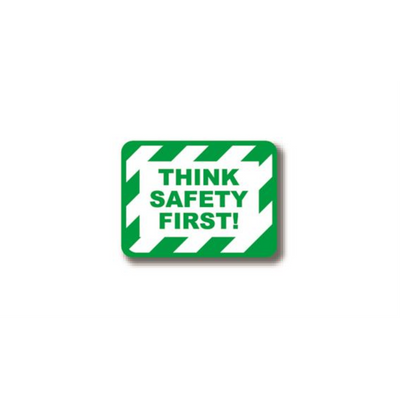 36" x 27" RECTANGLE SIGNS -  Rectangle Sign - Think Safety First - LS-SIGN 972 #0374 -UEN