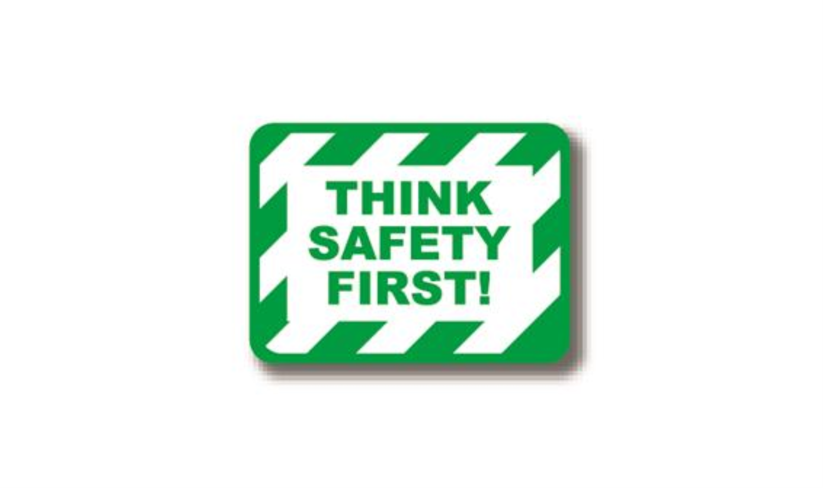 50" x 32" RECTANGLE SIGNS -  Rectangle Sign - Think Safety First - DSV-SIGN 1600 #0375 -UEN