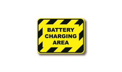 12" x 9" RECTANGLE SIGNS - Rectangle Sign - Battery Charging Area - DSV-SIGN 108 #2100 -UEN