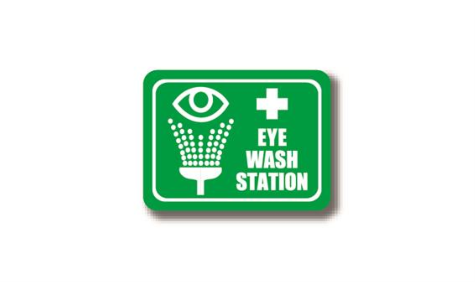 12" x 9" RECTANGLE SIGNS -  Rectangle Sign - Eye Wash Station - DSV-SIGN 108 #2105 -UEN