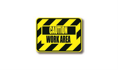 36" x 27" RECTANGLE SIGNS - Rectangle Sign - Caution Work Area - DSV-SIGN 972 #2113 -UEN