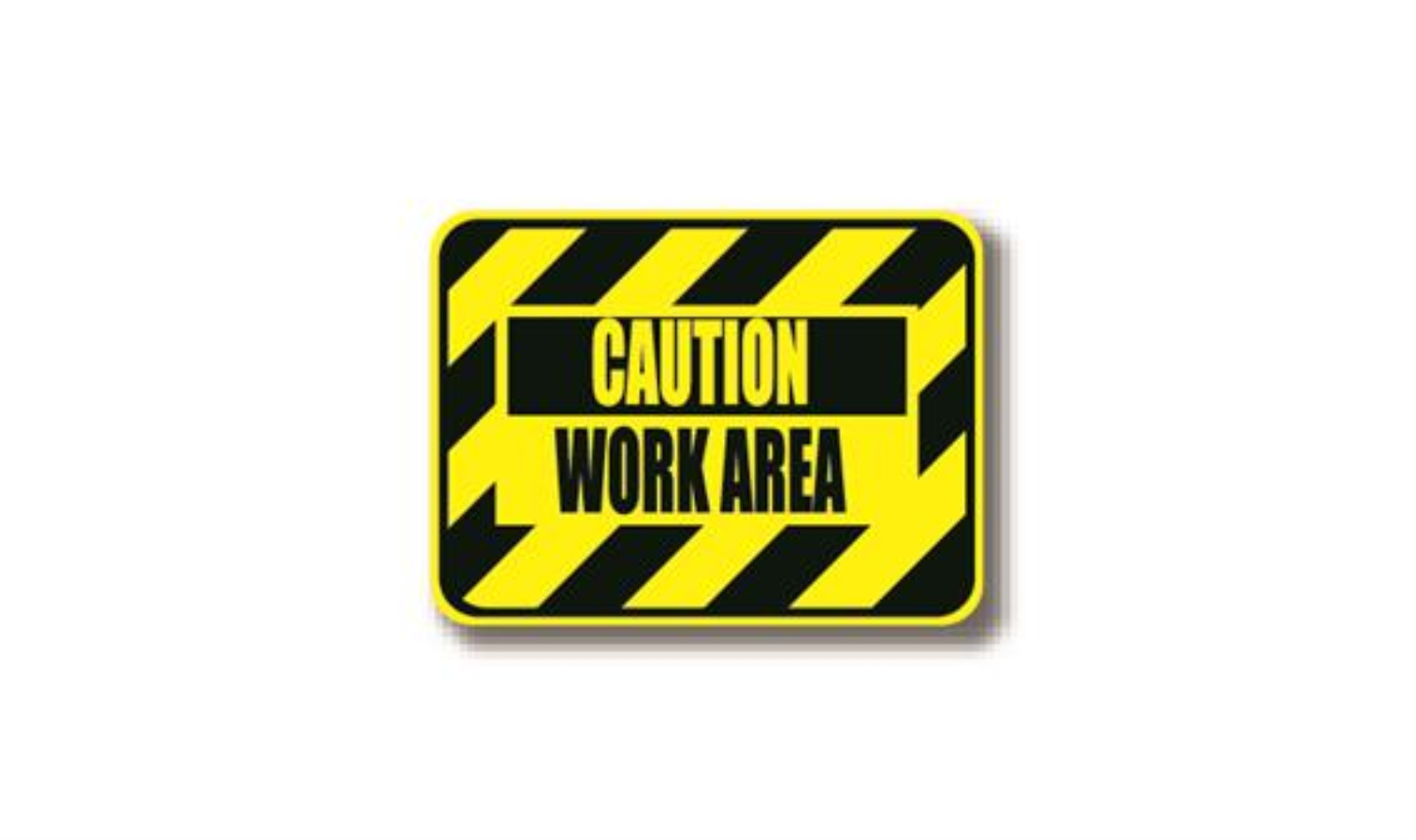 12" x 9" RECTANGLE SIGNS -  Rectangle Sign - Caution Work Area - DSV-SIGN 108 #2110 -UEN