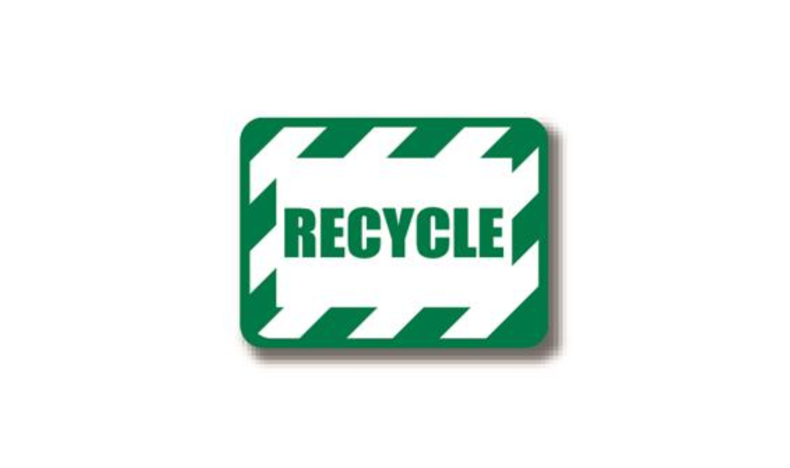 12" x 12" RECTANGLE SIGNS -  Rectangle Sign - Recycle - DSV-SIGN 144 #7024 -UEN