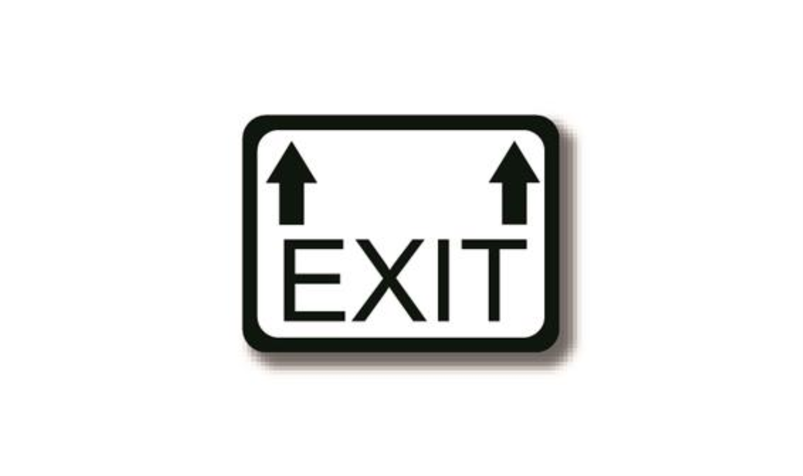 12" x 9" RECTANGLE SIGNS -  Rectangle Sign - Exit - LS-SIGN 108 #2135 -UEN
