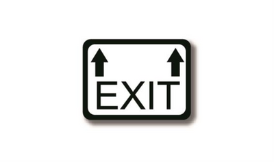 12" x 9" RECTANGLE SIGNS - Rectangle Sign - Exit - LS-SIGN 108 #2135 -UEN