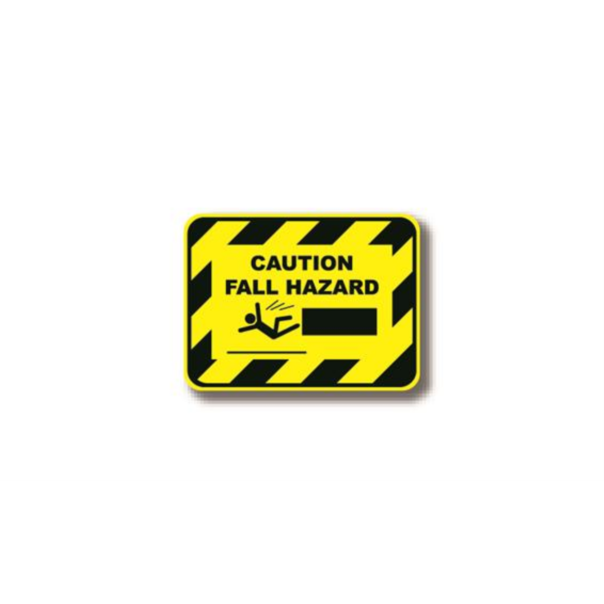 50" x 32" RECTANGLE SIGNS - Rectangle Sign - Caution Fall Hazard - DSV-SIGN 1600 #2144 -UEN