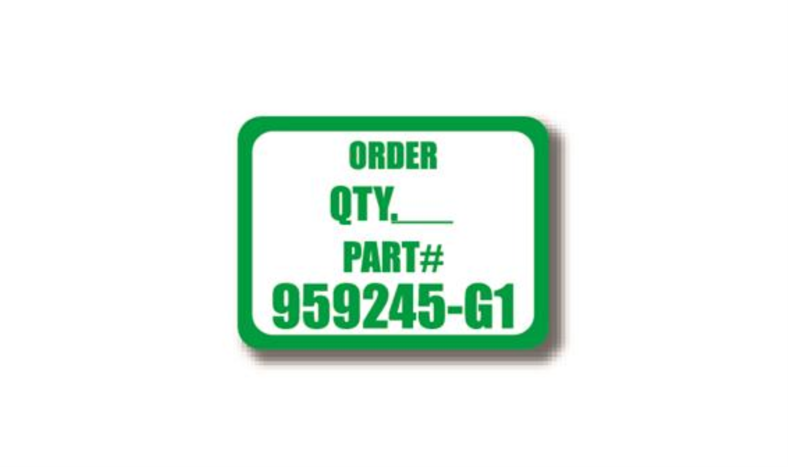 36" x 27" RECTANGLE SIGNS -  Rectangle Sign - Order Quantity Part# - DSV-SIGN 972 #2148 -UEN