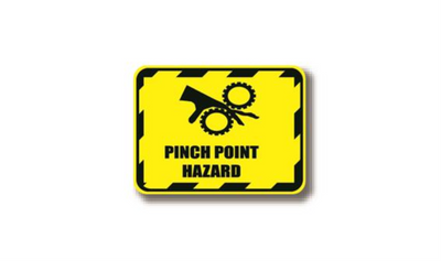 12" x 12" RECTANGLE SIGNS - Rectangle Sign - Pinch Point Hazard - DSV-SIGN 144 #7035 -UEN
