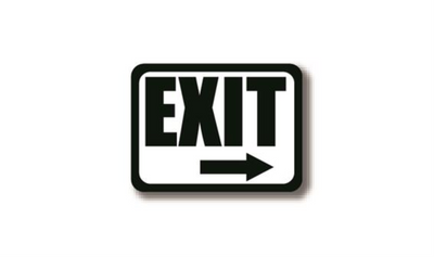 24" x 18" RECTANGLE SIGNS - Rectangle Sign - Exit - LS-SIGN 432 #2191 -UEN