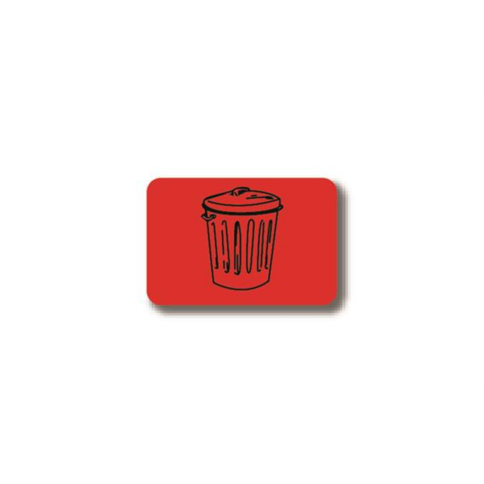 24" x 18" RECTANGLE SIGNS - Rectangle Sign - Trash Can(Red) - DSV-SIGN 432 #2222 -UEN