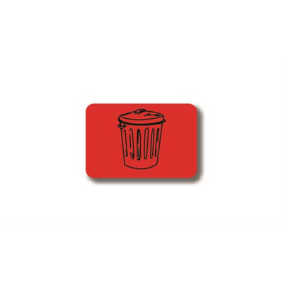 24" x 18" RECTANGLE SIGNS - Rectangle Sign - Trash Can(Red) - DSV-SIGN 432 #2222 -UEN