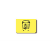 24" x 18" RECTANGLE SIGNS -  Rectangle Sign - Trash Can(Yellow) - LS-SIGN 432 #2227 -UEN