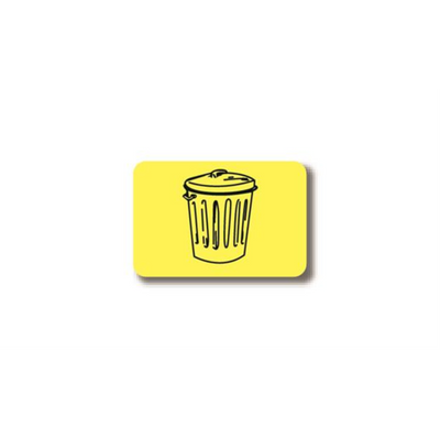 24" x 18" RECTANGLE SIGNS -  Rectangle Sign - Trash Can(Yellow) - LS-SIGN 432 #2227 -UEN
