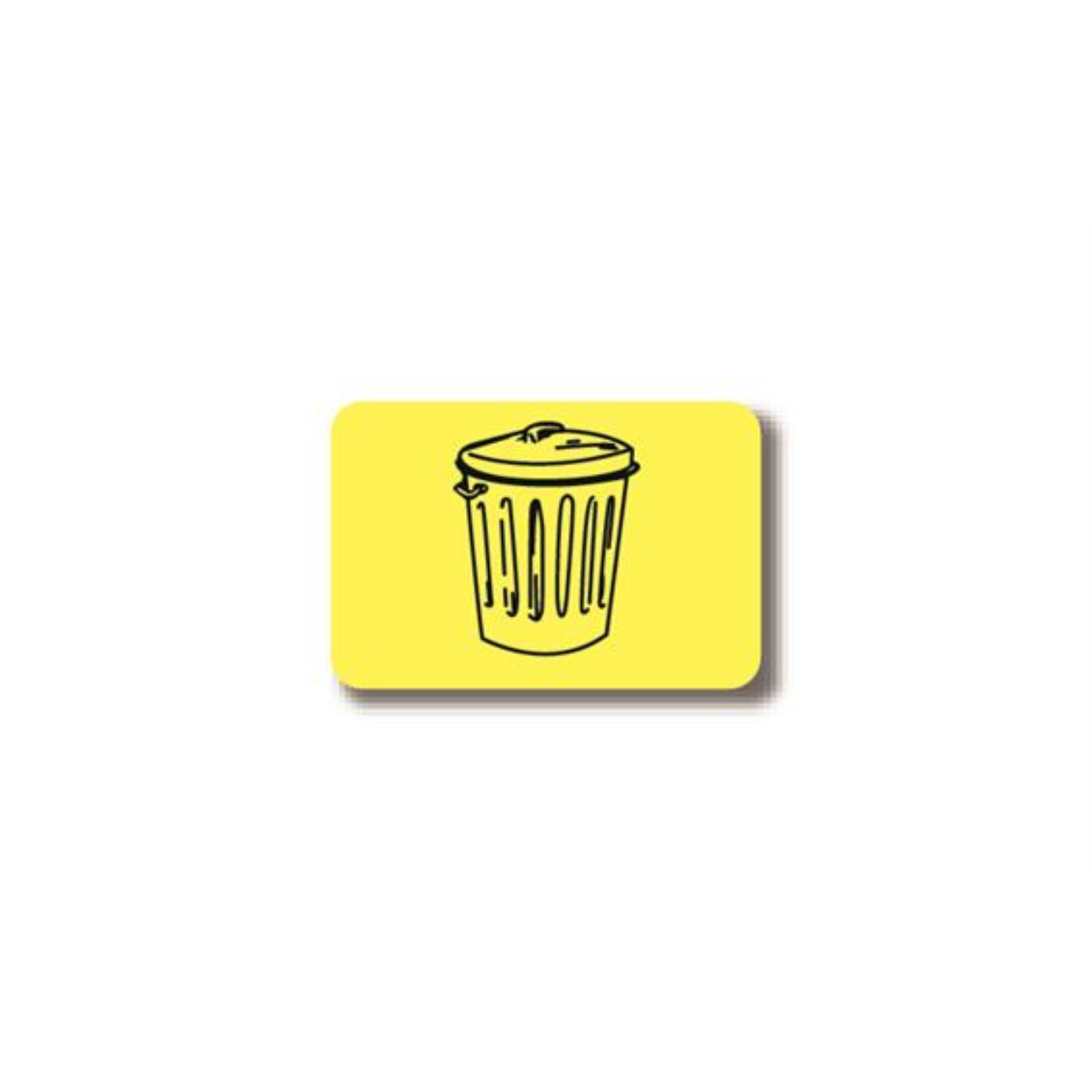 24" x 18" RECTANGLE SIGNS - Rectangle Sign - Trash Can(Yellow) - LS-SIGN 432 #2227 -UEN