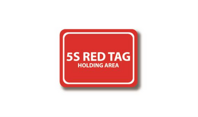 12" x 12" RECTANGLE SIGNS - Rectangle Sign - 5S Red Tag Holding Area - DSV-SIGN 144 #7045 -UEN