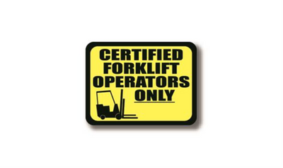 24" x 18" RECTANGLE SIGNS - Rectangle Sign - Certified Forklift Operators Only - LS-SIGN 432 #2257 -UEN