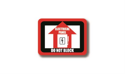 12" x 9" RECTANGLE SIGNS - Rectangle Sign - Electrical Panel Do Not Block - LS-SIGN 108 #2271 -UEN