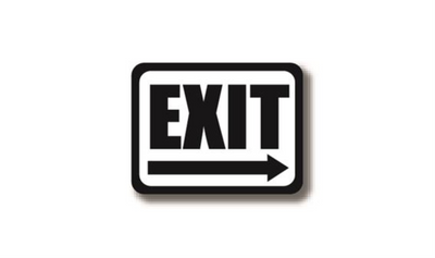 12" x 12" RECTANGLE SIGNS - Rectangle Sign - Exit - LS-SIGN 144 #7051 -UEN