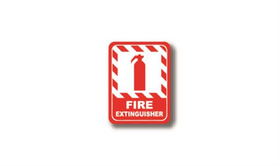 30" x 21" RECTANGLE SIGNS - Rectangle Sign - Fire Extinguisher - LS-SIGN 630 #0383 -UEN