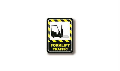 24" x 18" RECTANGLE SIGNS - Rectangle Sign - Forklift Traffic - DSV-SIGN 432 #0392 -UEN