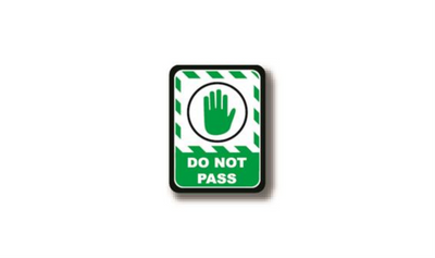 12" x 9" RECTANGLE SIGNS - Rectangle Sign - Do Not Pass - DSV-SIGN 108 #0396 -UEN