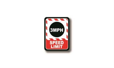 12" x 9" RECTANGLE SIGNS - Rectangle Sign - 3MPH Speed Limit - LS-SIGN 108 #0401 -UEN