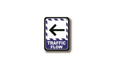 36" x 27" RECTANGLE SIGNS - Rectangle Sign - Traffic Flow - DSV-SIGN 972 #0409 -UEN