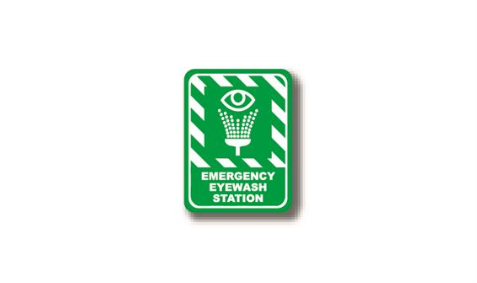 12" x 12" RECTANGLE SIGNS -  Rectangle Sign - Emergency Eyewash Station - DSV-SIGN 144 #7065 -UEN