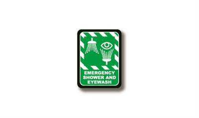 12" x 9" RECTANGLE SIGNS - Rectangle Sign - EMERGENCY SHOWER AND EYEWASH - LS-SIGN 108 #2297 -UEN
