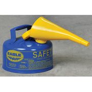 Eagle Type I Steel Safety Can for Kerosene - 1 Gallon - with Funnel - Flame Arrester - Blue - UI10FSB