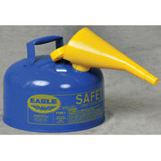 Eagle Type I Steel Safety Can for Kerosene - 2 Gallon -  w/Funnel - Flame Arrester - Blue - UI20FSB