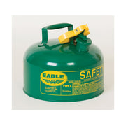 Eagle Type I Steel Safety Can for Combustibles - 2 Gallon - Flame Arrester - Green - UI20SG