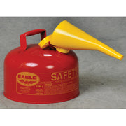 Eagle Type I Steel Safety Can for Flammables - 2.5 Gallon - with Funnel - Flame Arrester - Red - UI25FS