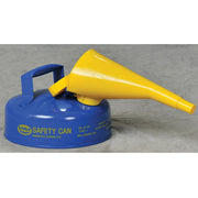 Eagle Type I Steel Safety Can for Flammables - 2 Quart - with Funnel - Flame Arrester - Blue - UI4FSB