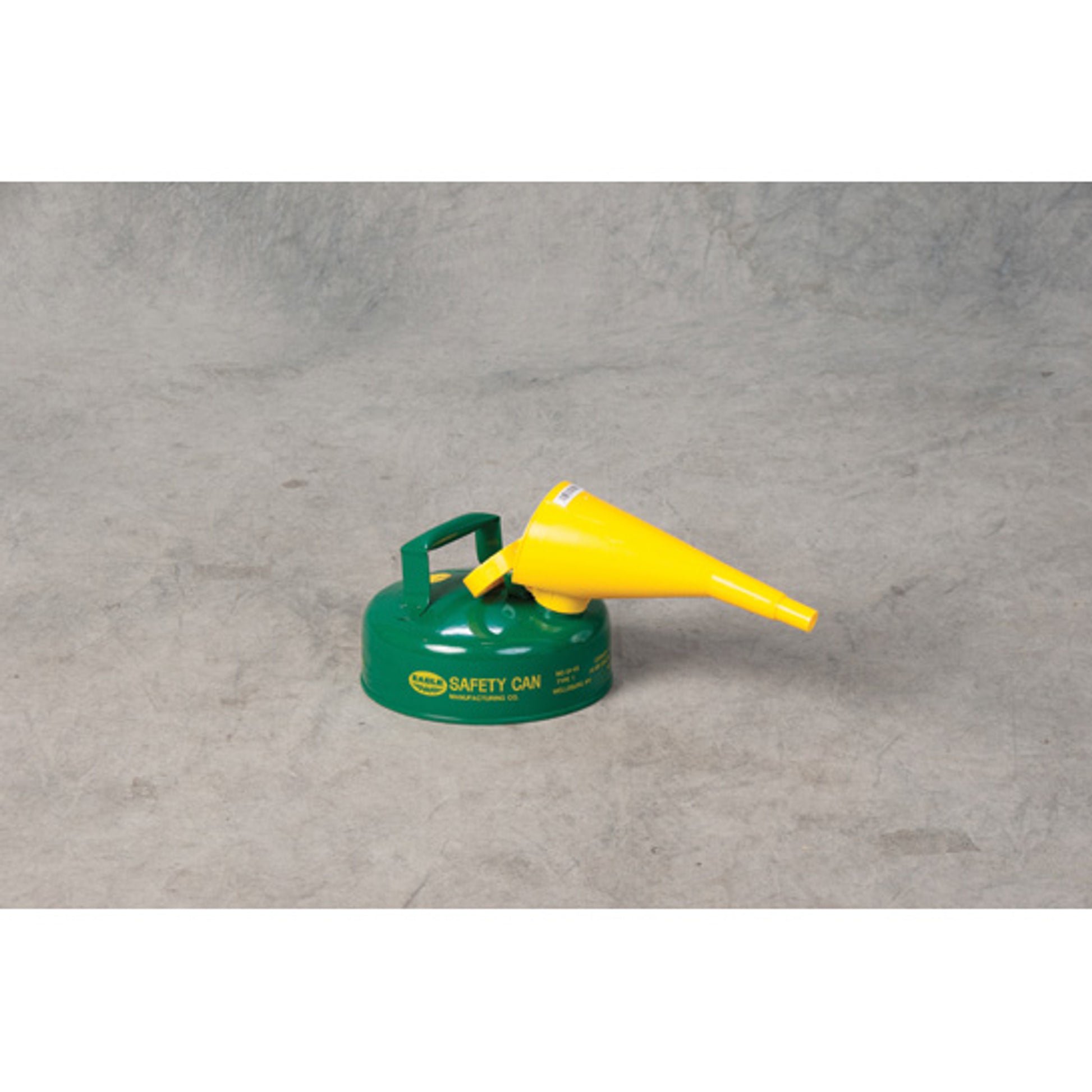 Eagle Type I Steel Safety Can for Flammables - 2 Quart - with Funnel - Flame Arrester - Green - UI4FSG