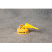 Eagle Type I Steel Safety Can for Flammables - 2 Quart - with Funnel - Flame Arrester - Yellow - UI4FSY