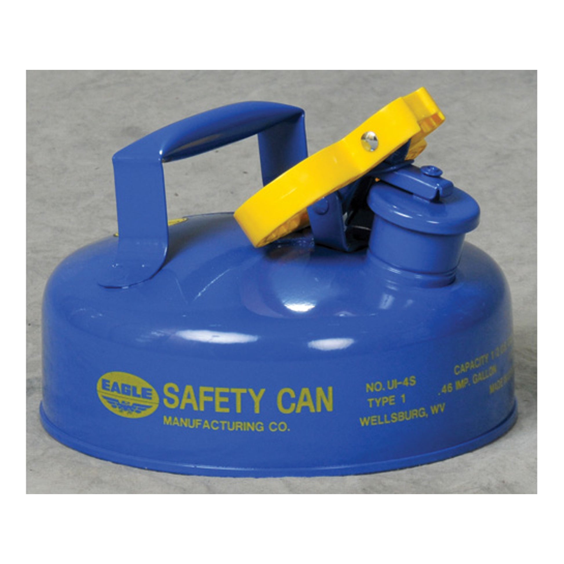 Eagle Type I Steel Safety Can for Kerosene - 2 Quart - Flame Arrester - Blue - UI4SB